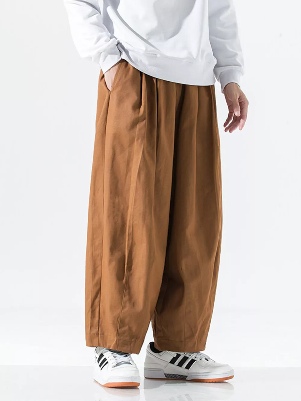 Men's Plus Size Wide Leg Casual Pants, image 2