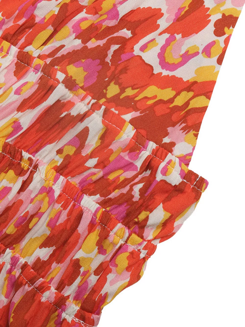 Printed V-Neck Sleeveless Smocked Maxi Dress, image 7