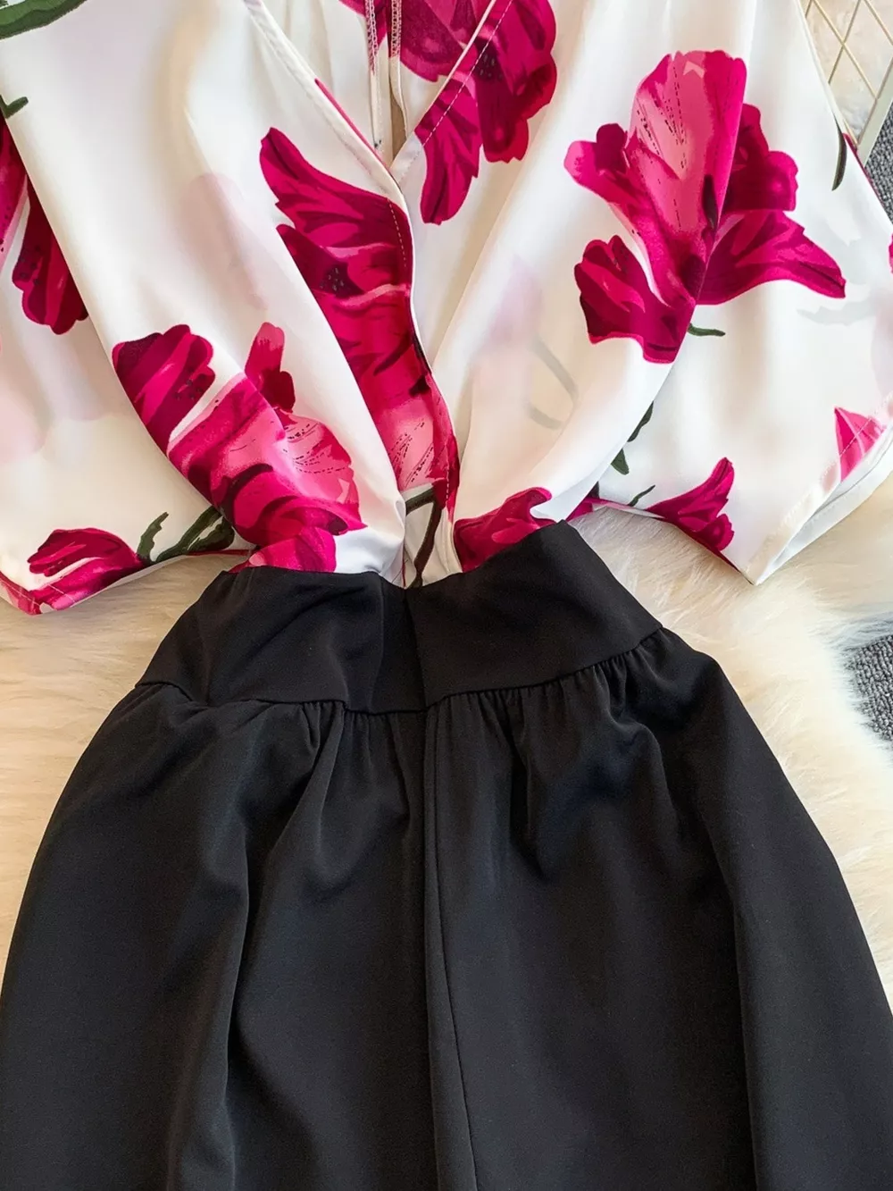 Printed Wide Leg Jumpsuit, image 12