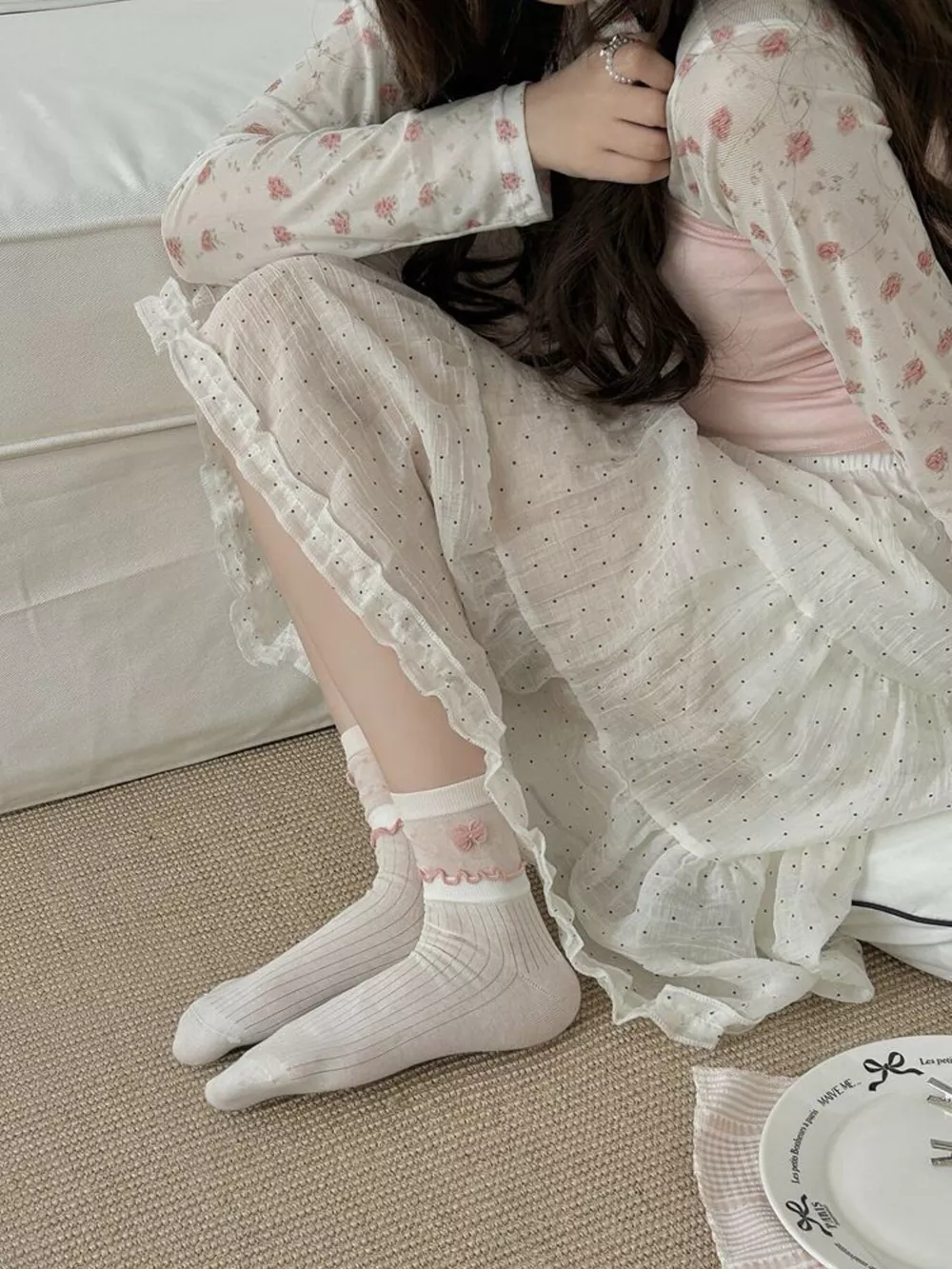 Breathable Knit Crew Socks, image 9