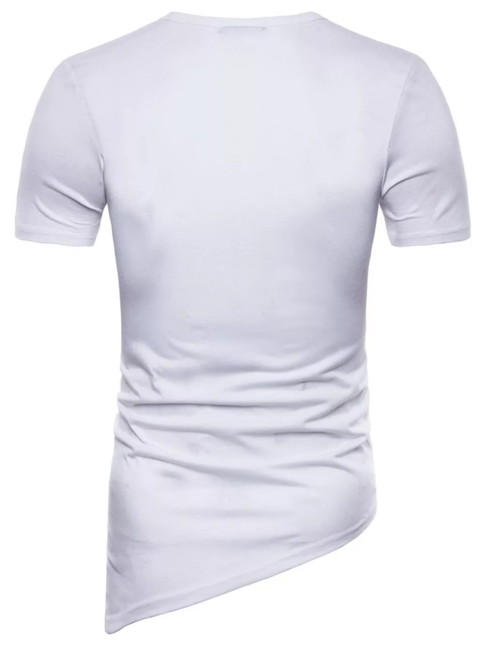 Men's Lace-Up Asymmetric Hem T-Shirt, image 14