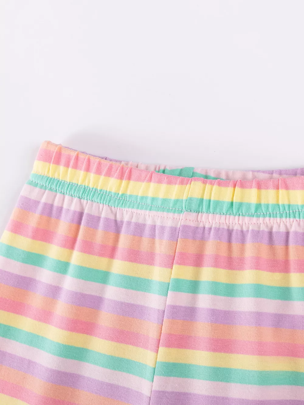 Children's Horse Applique Top & Rainbow Striped Pants Set, image 5