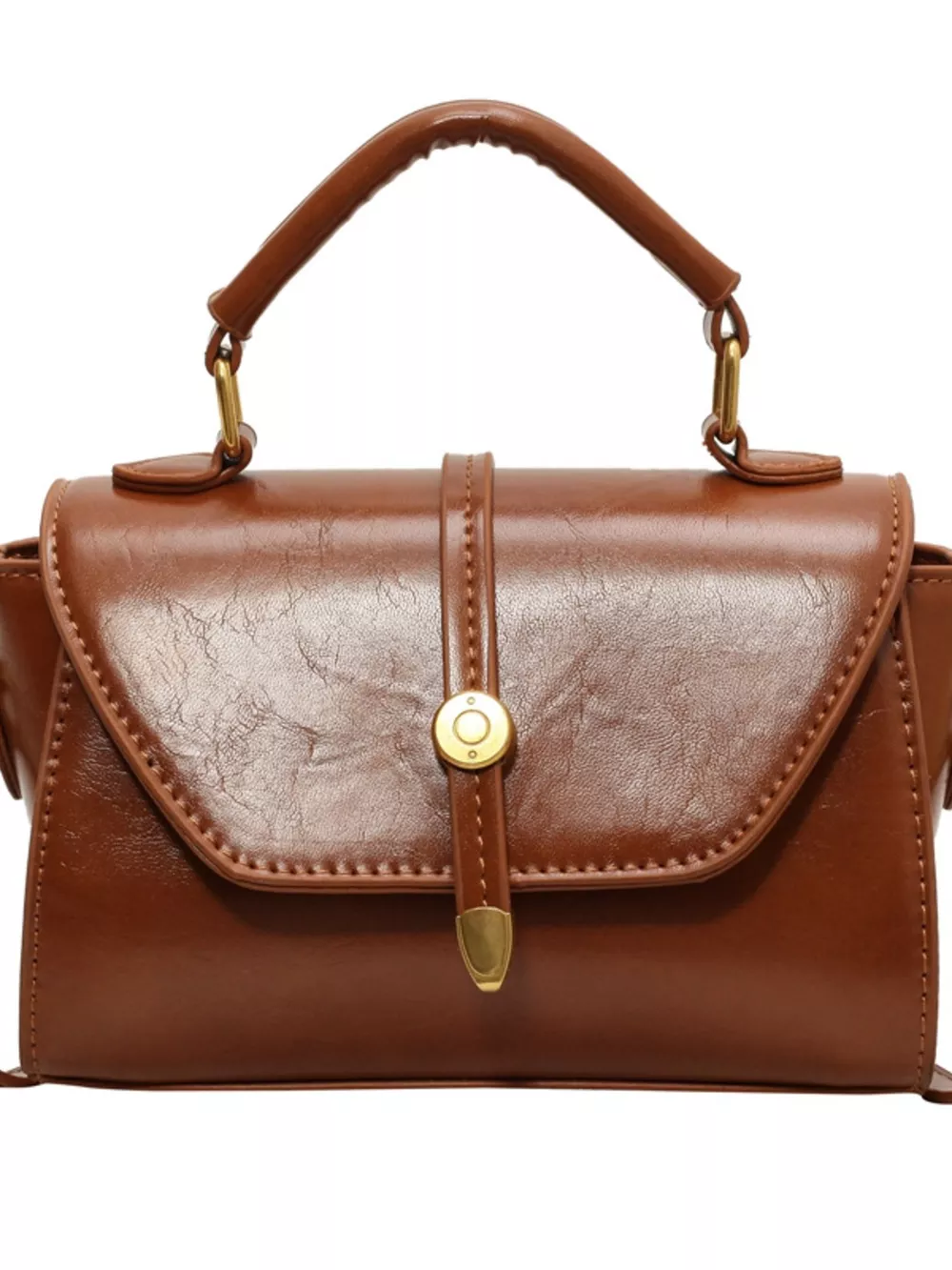 Leather Top Handle Crossbody Bag, image 10