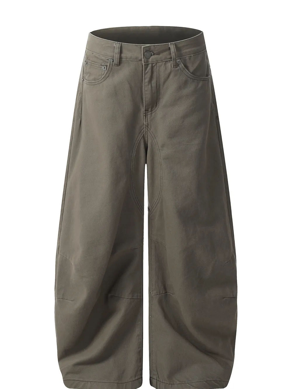 Men's Wide Leg Washed Jeans, image 4