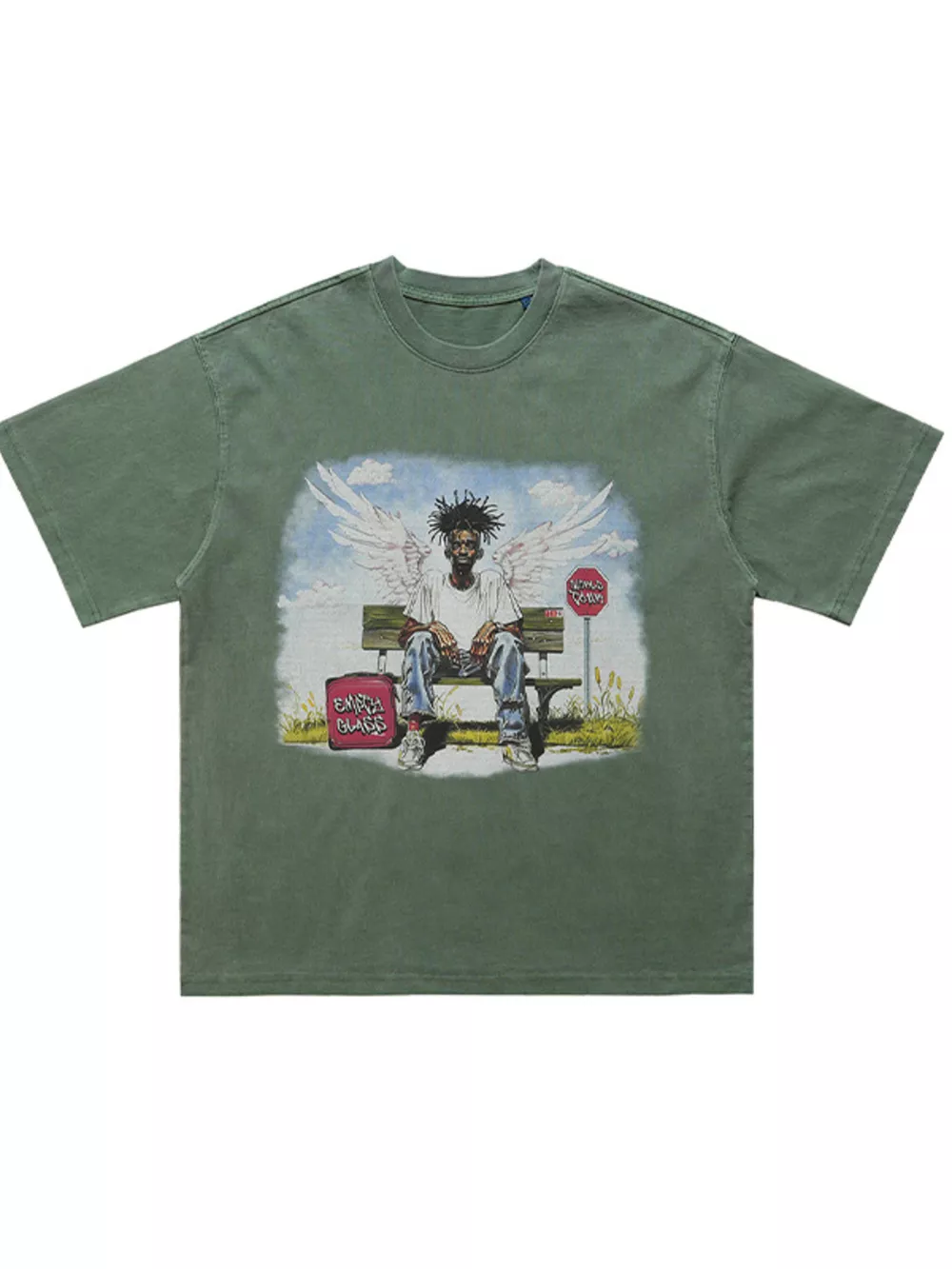 Men's Graphic Oversized Washed T-Shirt, image 4