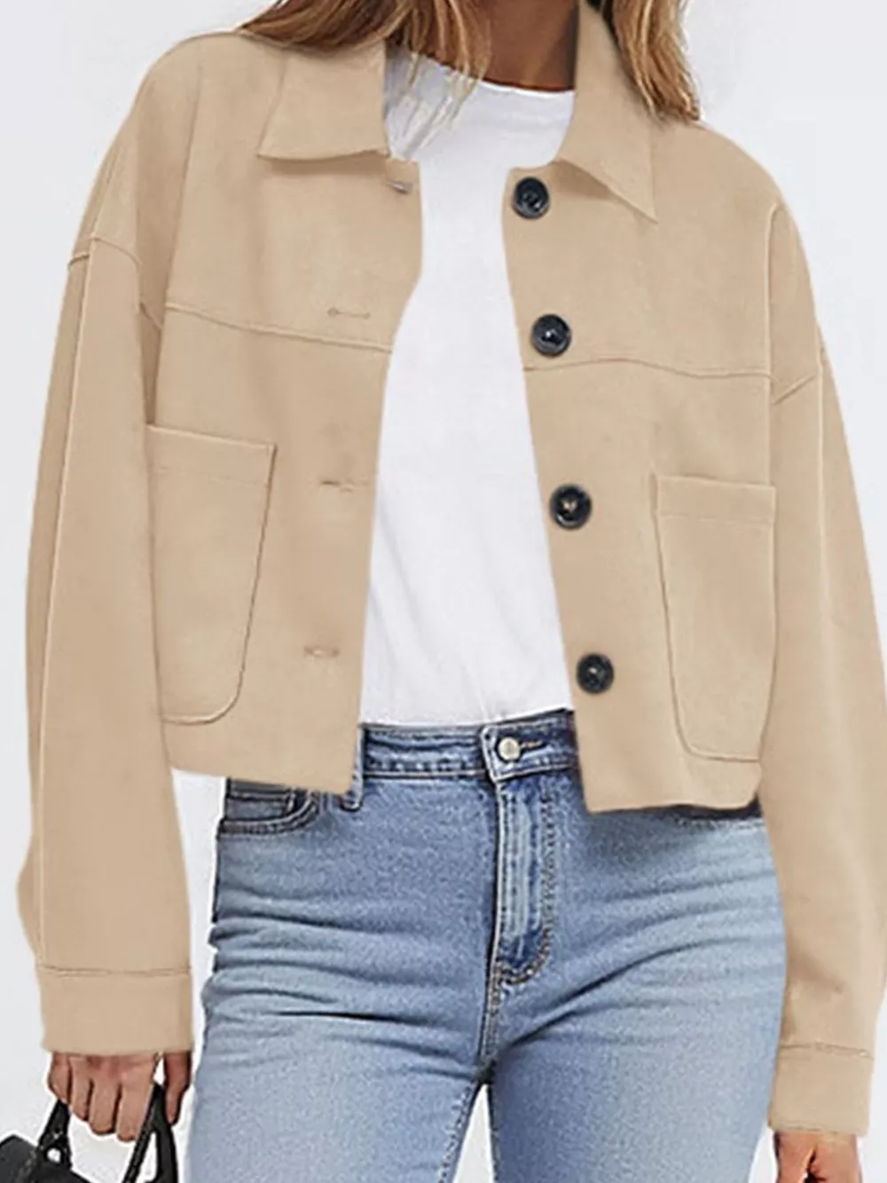 Button-Down Cropped Jacket, image 9