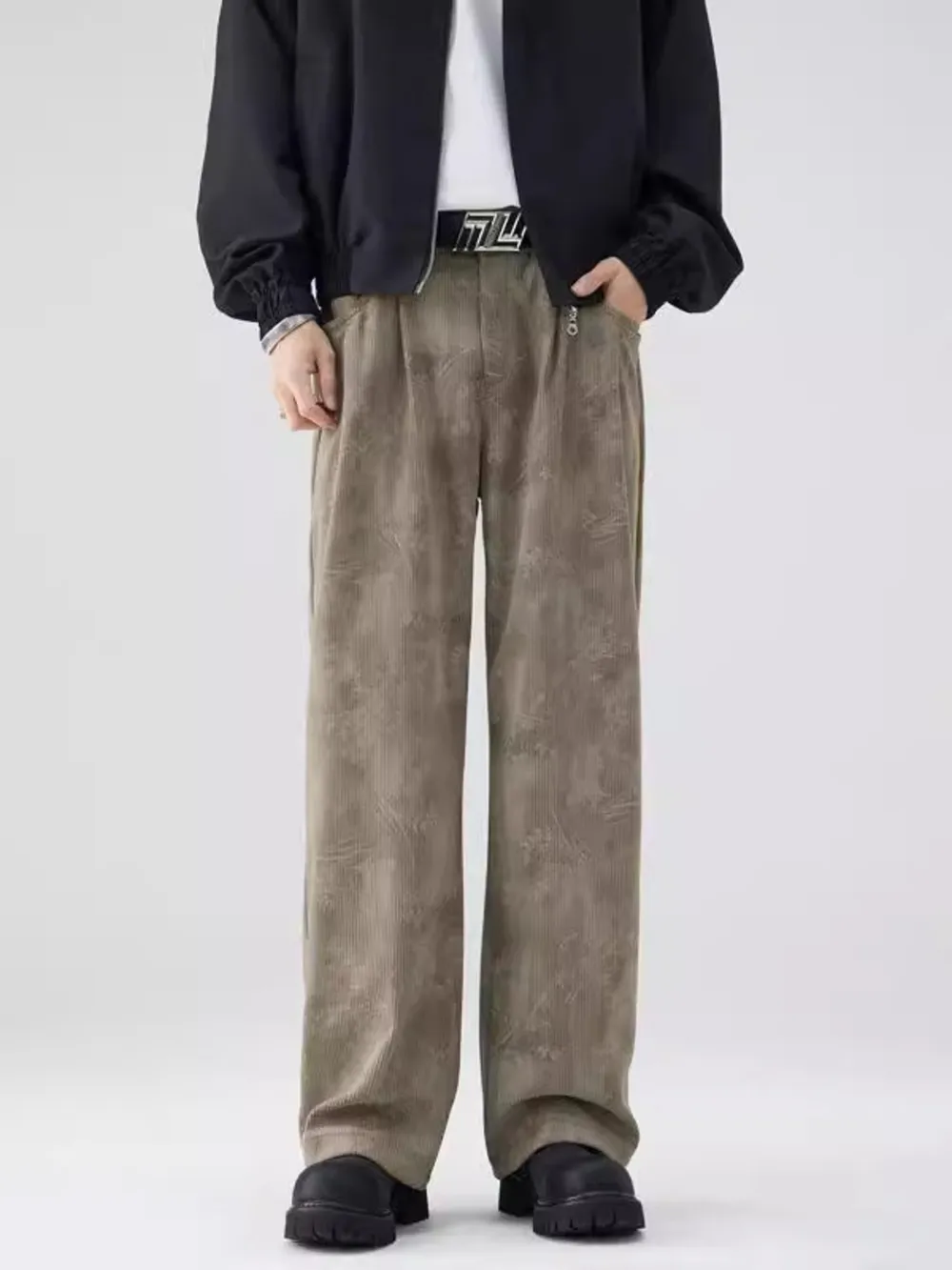 Men's Full Size Wide-Leg Relaxed Fit Pants Plus Size, image 4