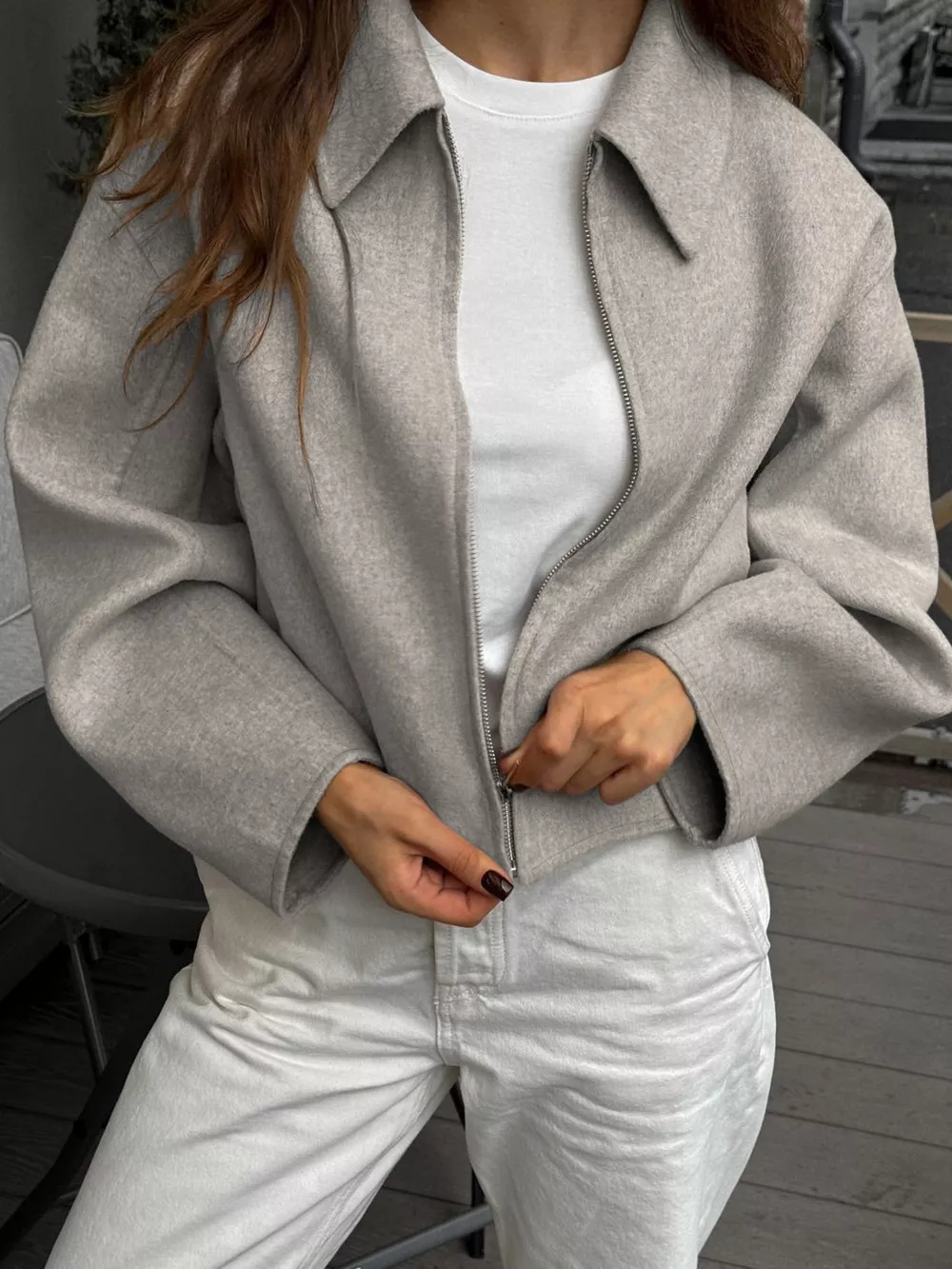 Zip Up Dropped Shoulder Jacket, image 10