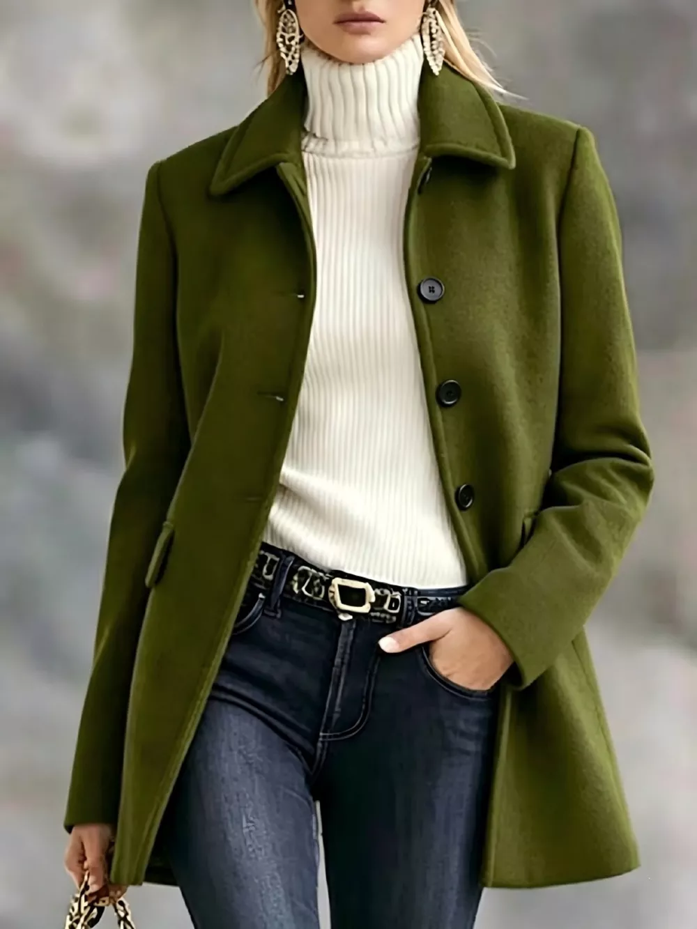 Button Up Longline Coat, image 6