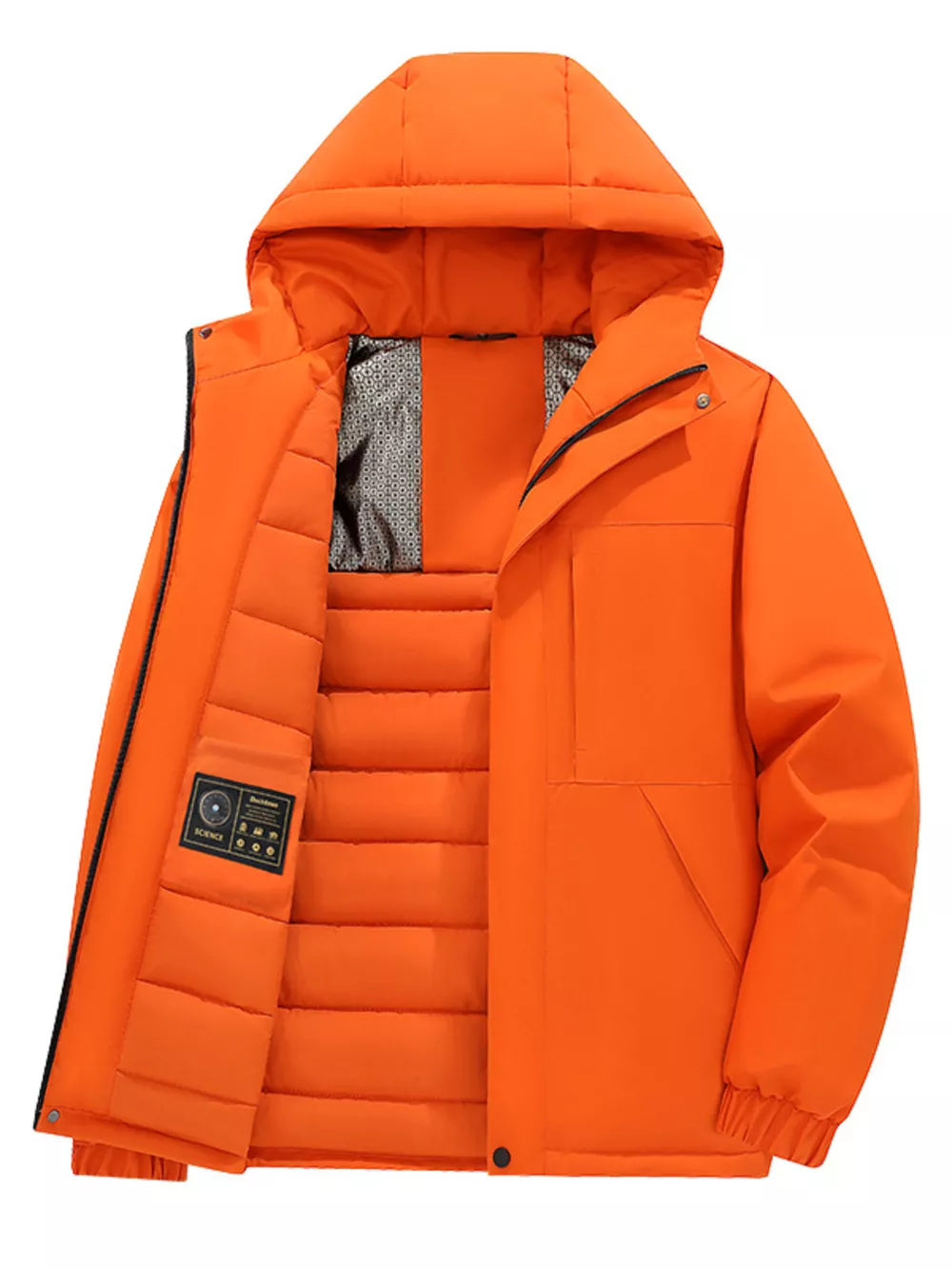 Men's Full Size Zip Up Hooded Winter Coat Plus Size, image 7