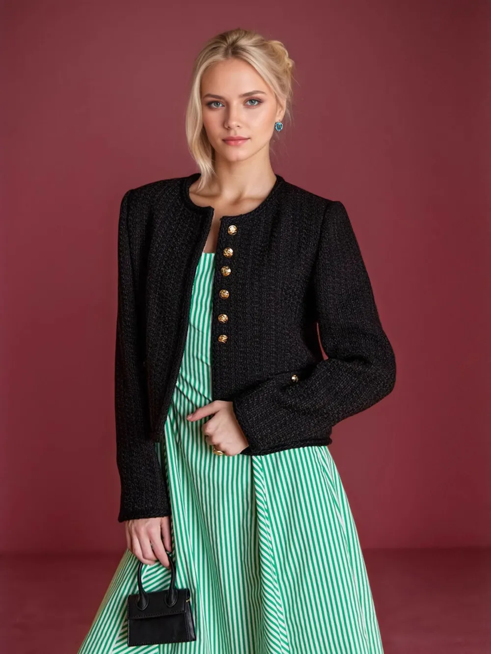 Button Up Long Sleeve Textured Outerwear, image 2
