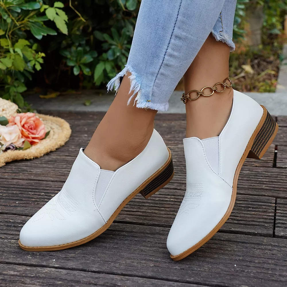 Point Toe Block Heels Loafers, image 11