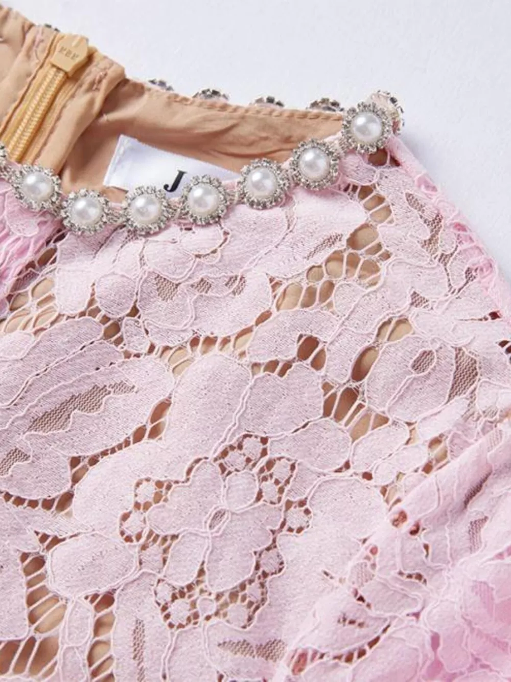 Lace Short Sleeve Mermaid Dress, image 12