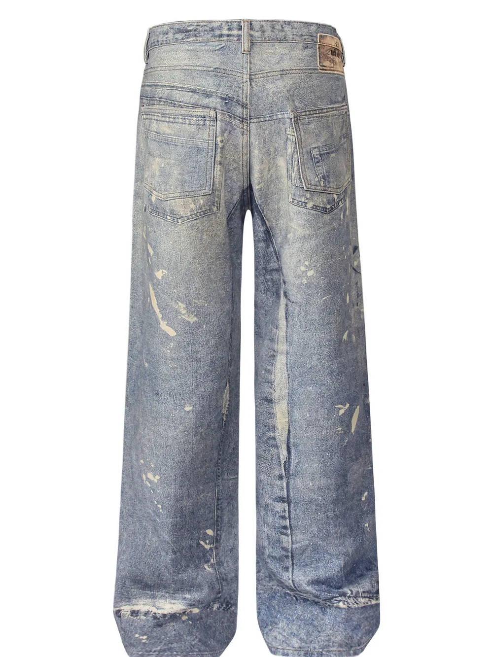 Men's Washed Wide Leg Jeans, image 2