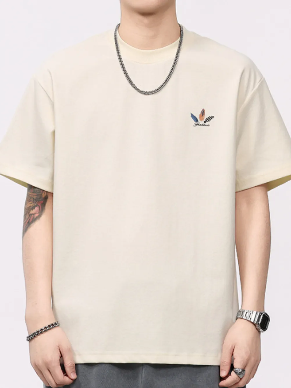 Men's Plus Size Round Neck Short Sleeve T-Shirt, image 4