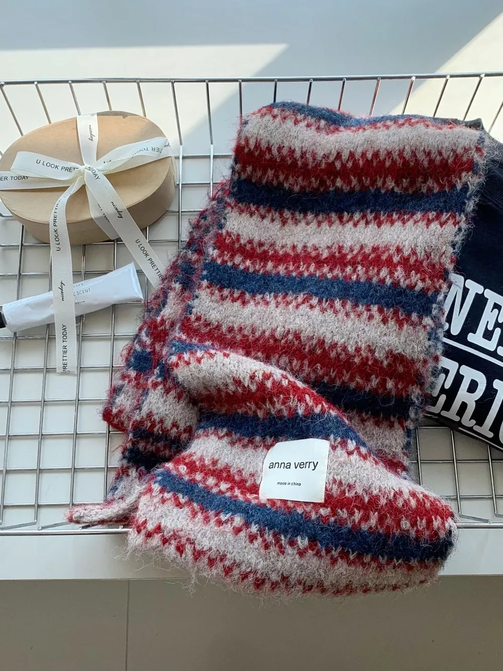 Striped Knitted Warm Scarf, image 3