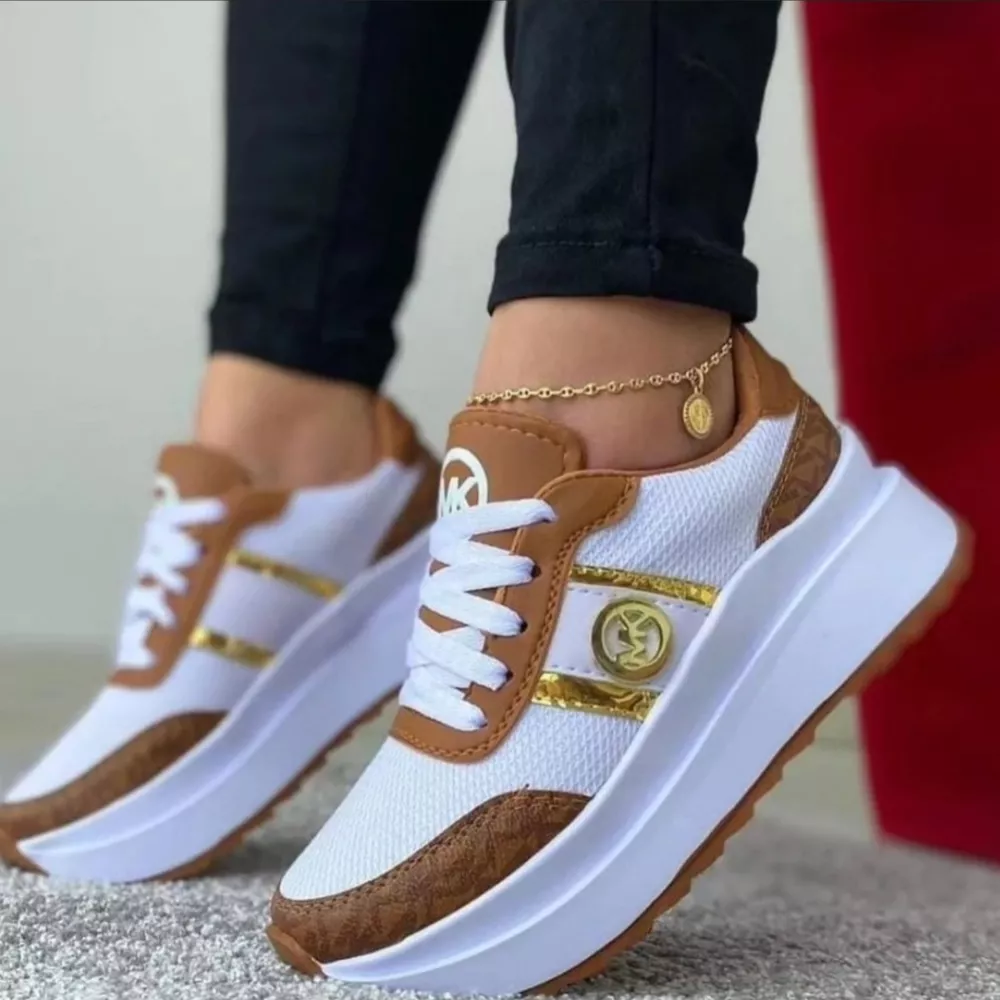 Round Toe Platform Sneakers, image 5