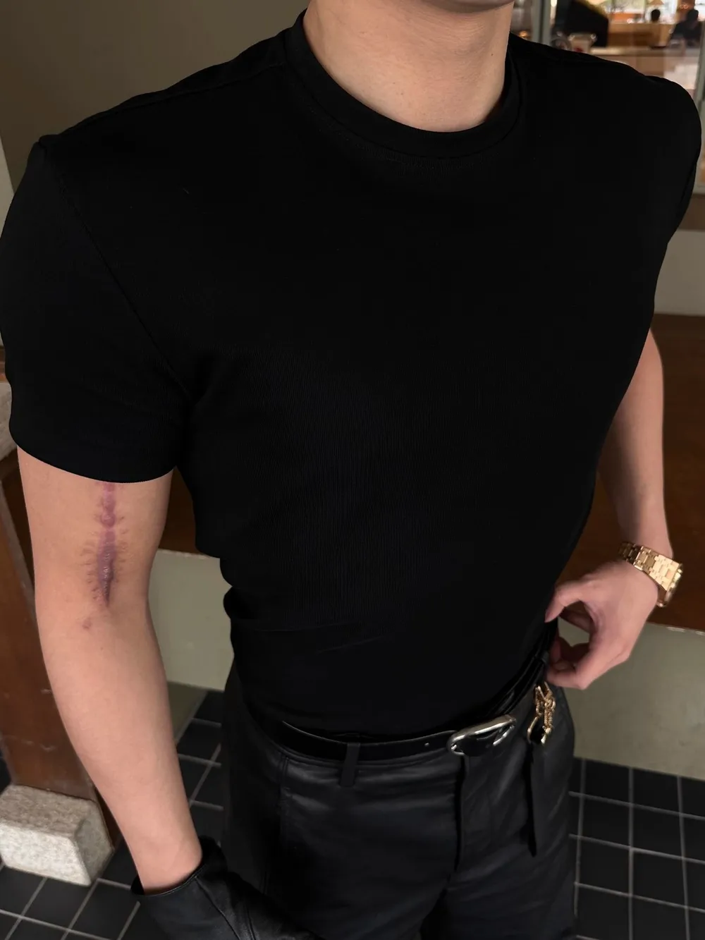 Men's Full Size Round Neck Short Sleeve T-Shirt Plus Size, image 3