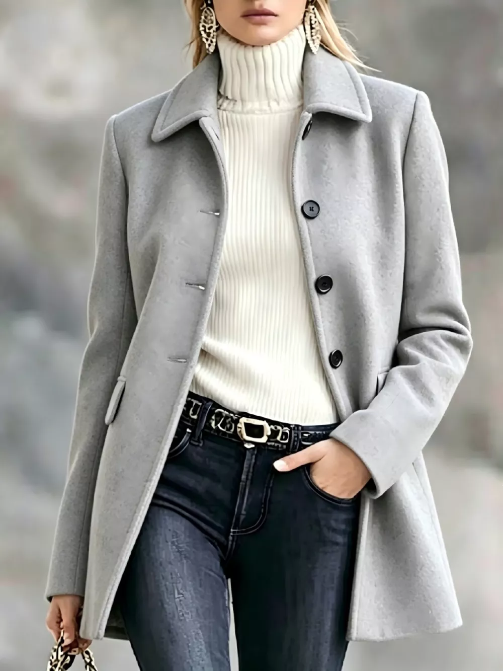 Button Up Longline Coat, image 8