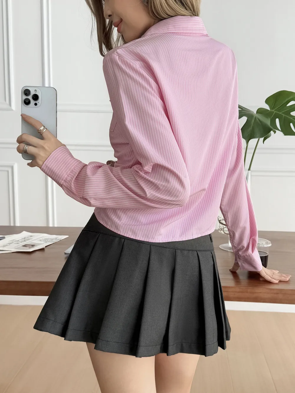 Striped Button-Up Long Sleeve Shirt, image 5