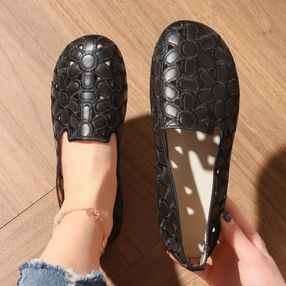 Cutout Round Toe Slip-Ons, image 5