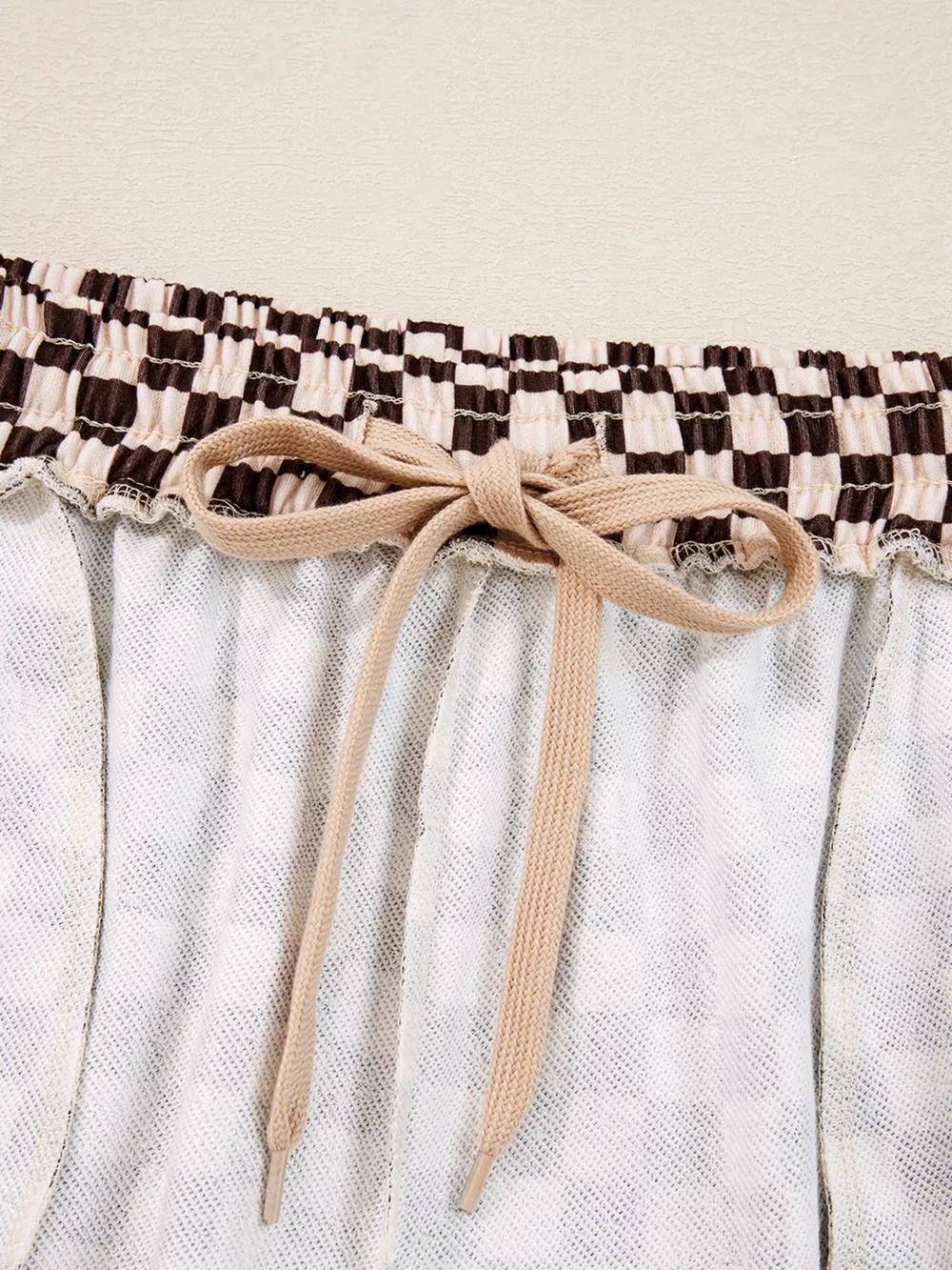 Checkered Drawstring Hoodie and Pants Set, image 13