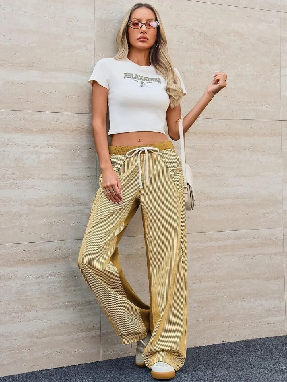 Striped Wide Leg Jeans, image 9