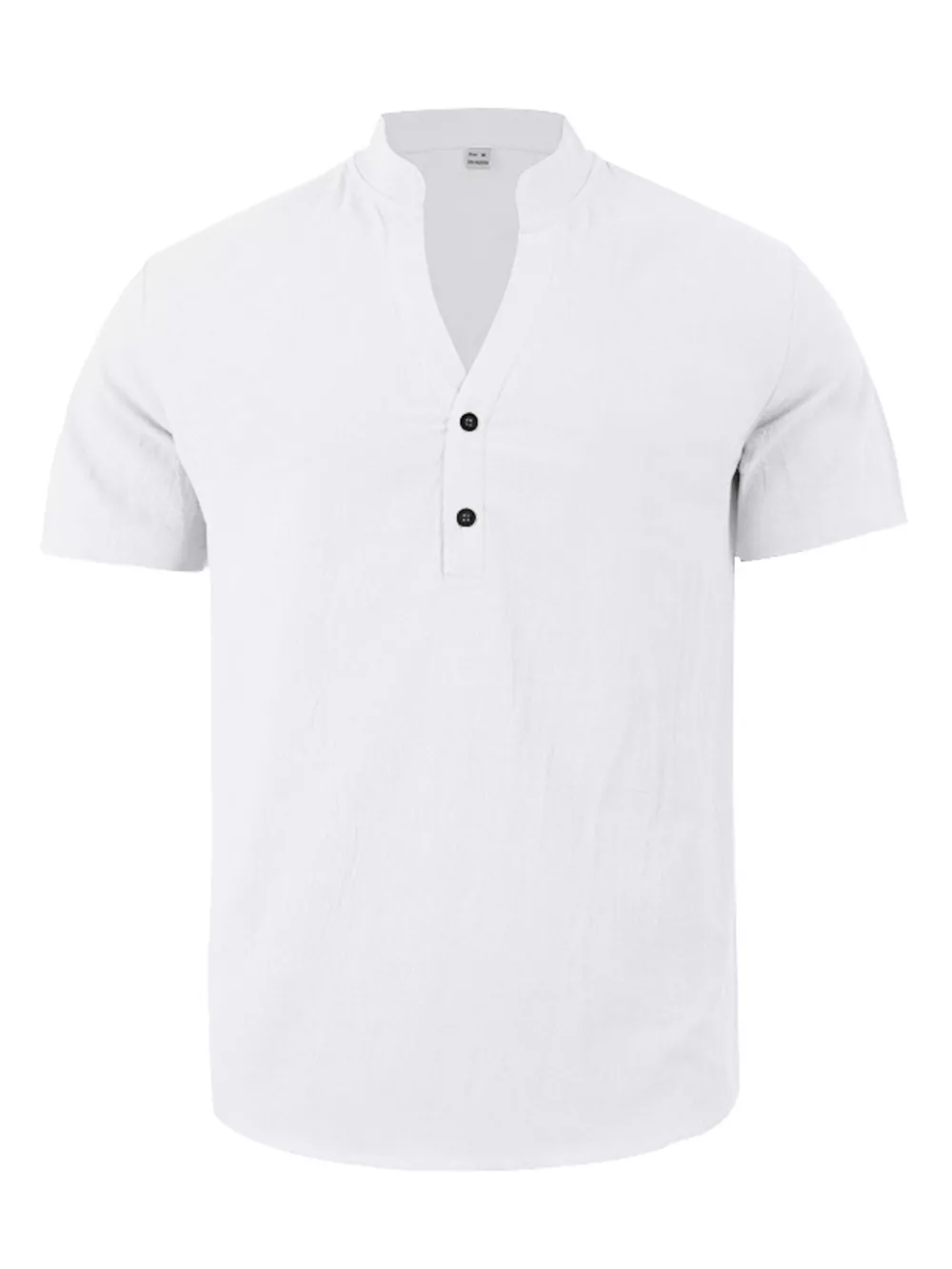 Men's Full Size Casual Linen Blend Short Sleeve Shirt Plus Size, image 11