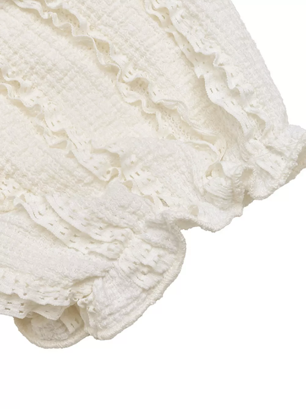 Textured Sweetheart Neck Puff Sleeve T-Shirt, image 10