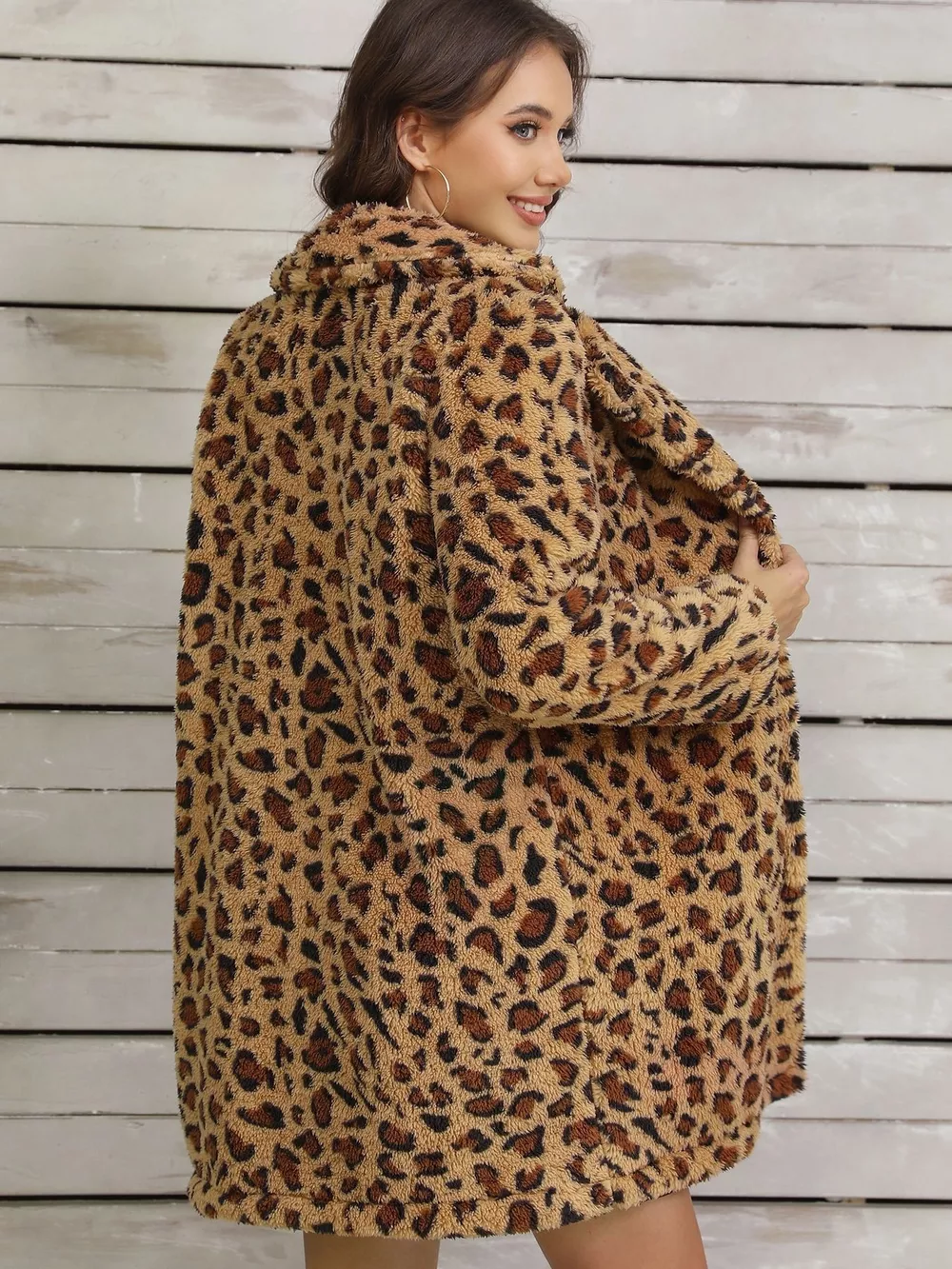 Leopard Fuzzy Teddy Coat, image 2
