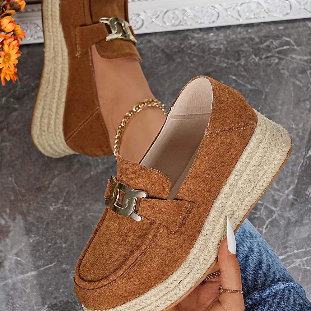 Round Toe Platform Slip-Ons, image 10