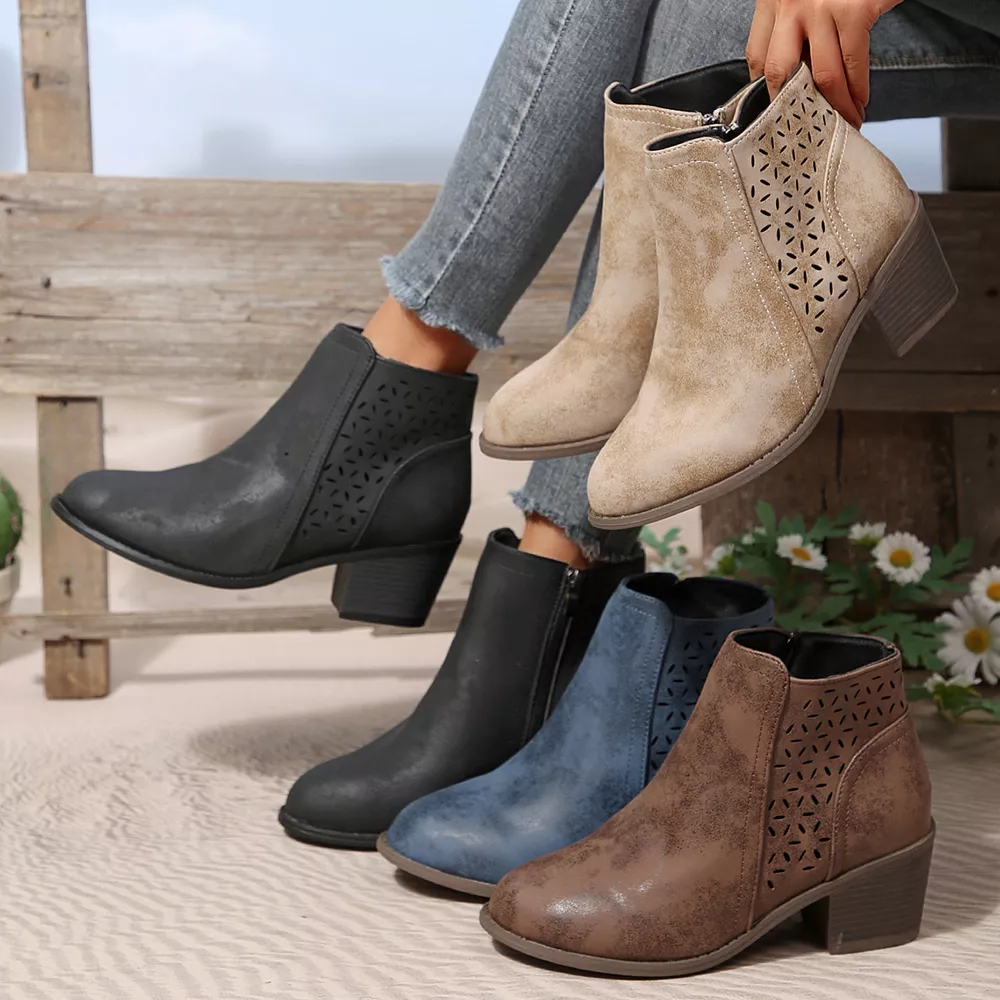 Point Toe Block Heels Boots, image 2