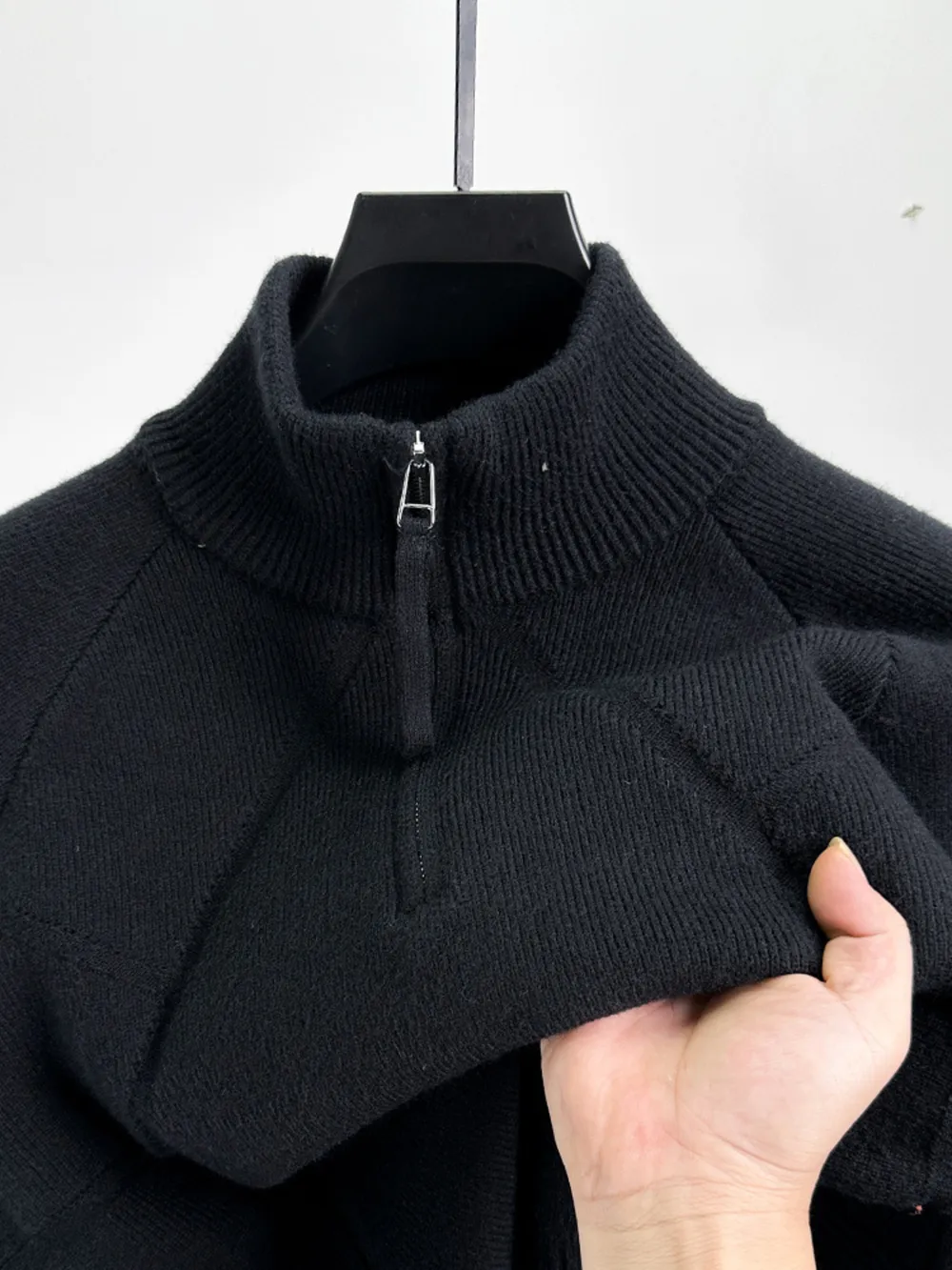 Men's Half-Zip Turtleneck Cardigan, image 7