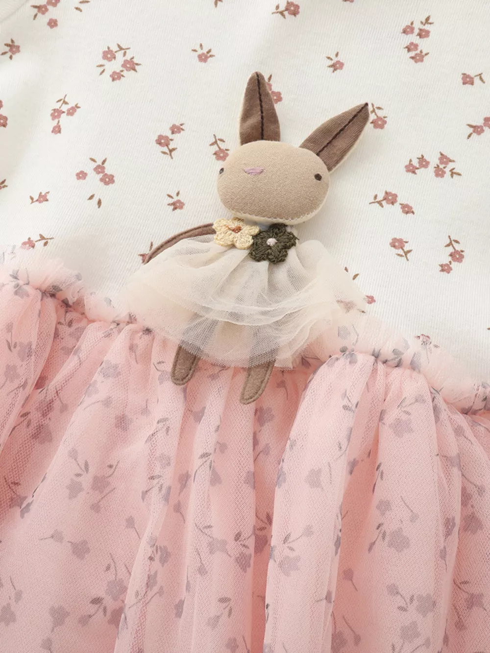 Children's Bunny Applique Tulle Dress, image 4