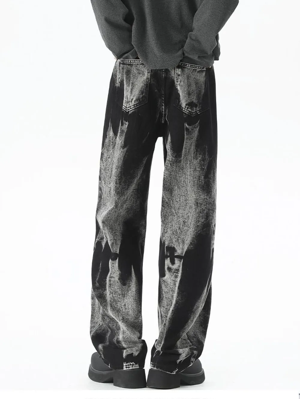 Men's Plus Size Washed Loose Fit Jeans, image 5