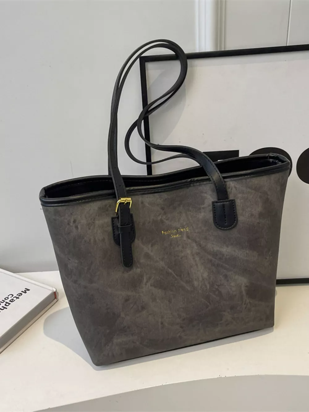 Contrast Strap Tote Bag, image 7