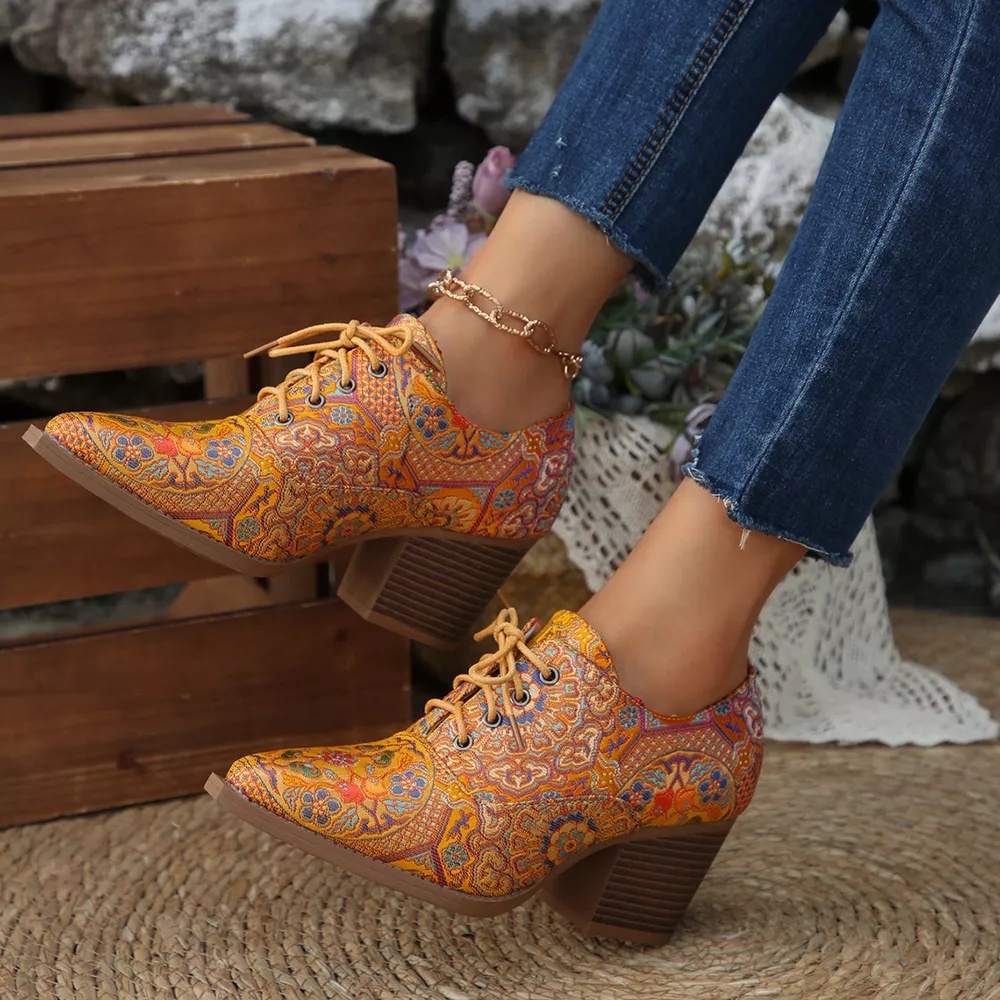 Point Toe Block Heels Ankle Boots, image 15
