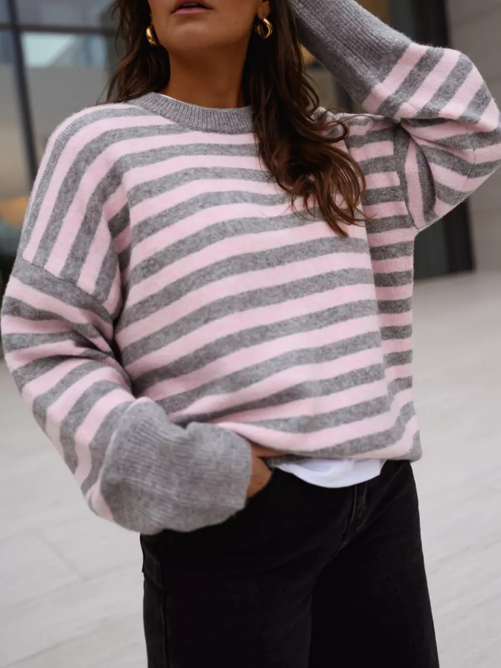 Striped Crew Neck Sweater, image 8