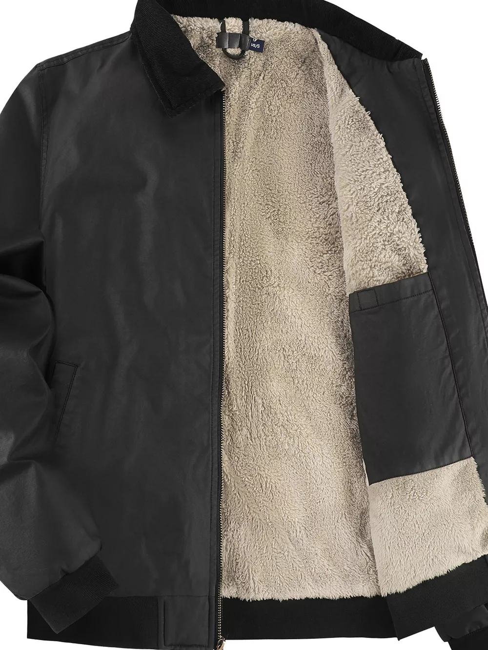 Men's Sherpa Lined Zip Up Jacket, image 6