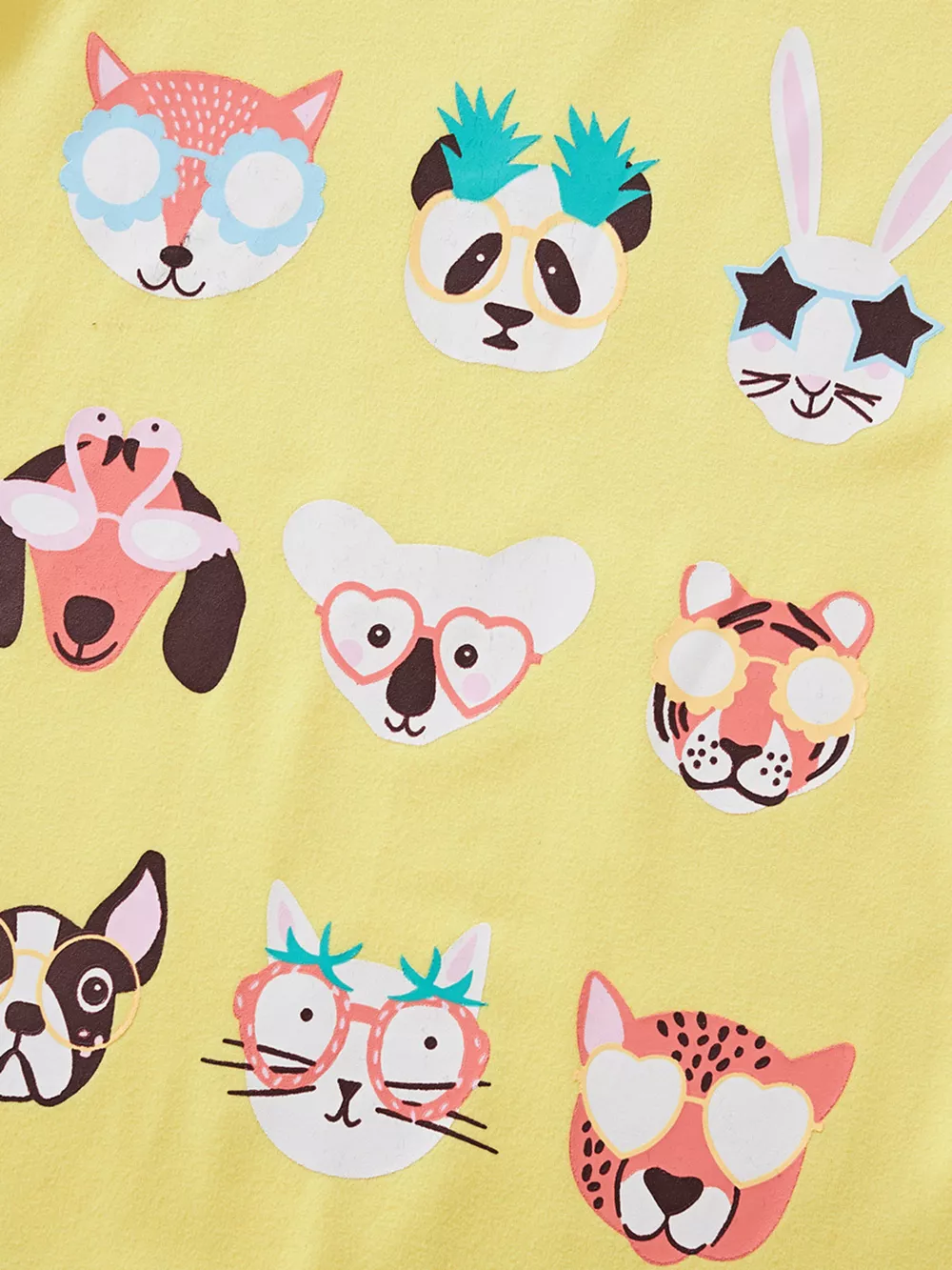 Children's Animal Faces Graphic Short Sleeve T-Shirt, image 4
