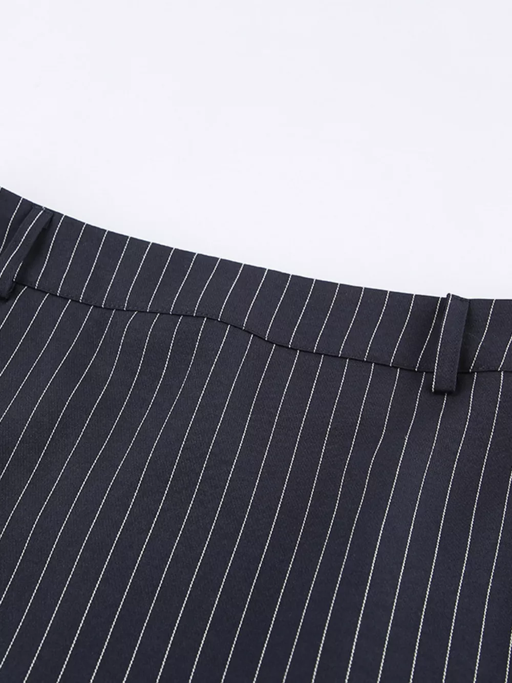 Striped Blazer and Mini Skirt Set with Scarf Detail, image 10