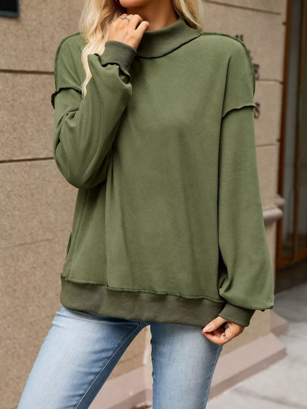 Loose Fit Crew Neck Sweatshirt, image 3