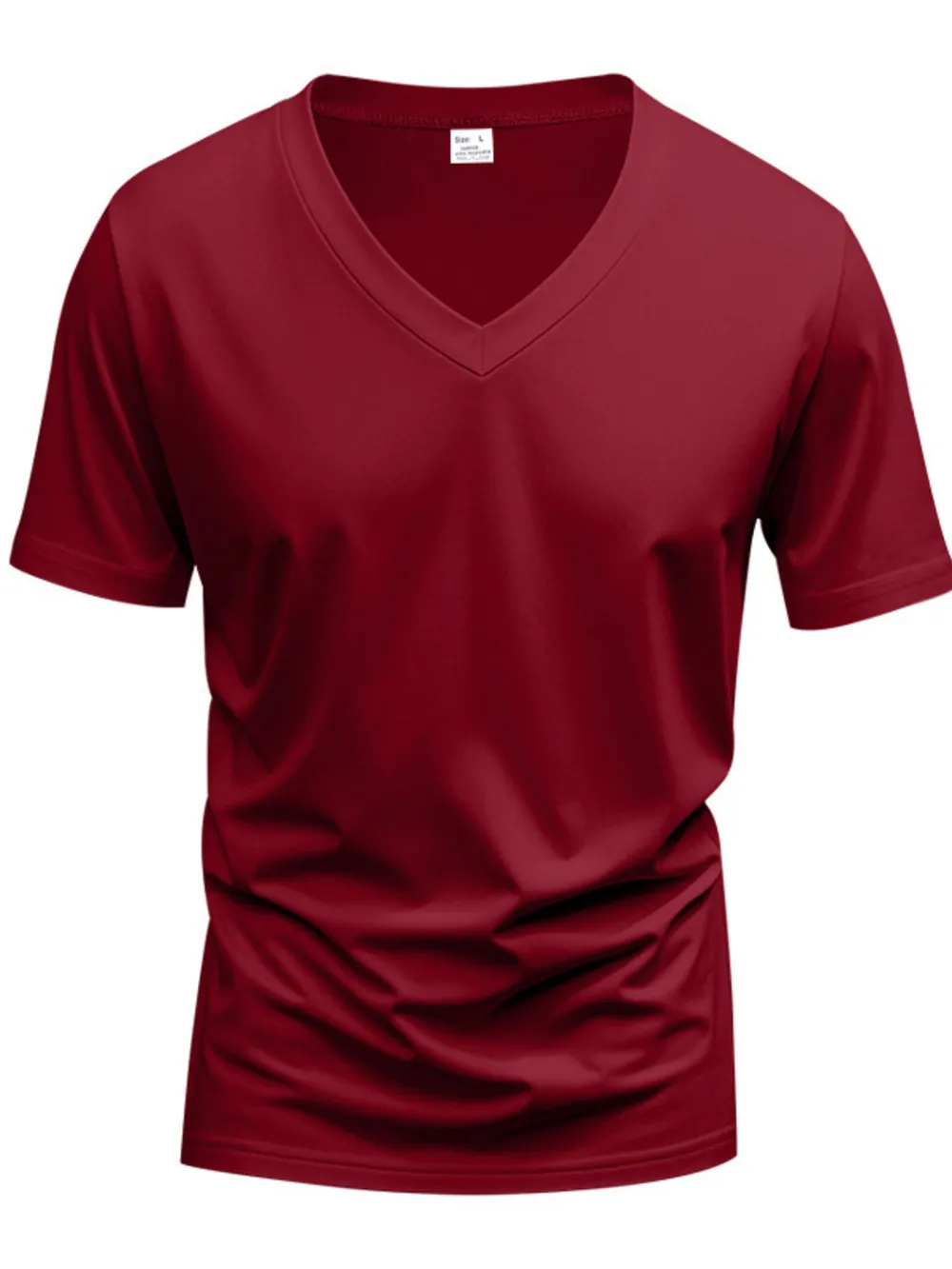 Men's Full Size V-Neck Short Sleeve T-Shirt Plus Size, image 12