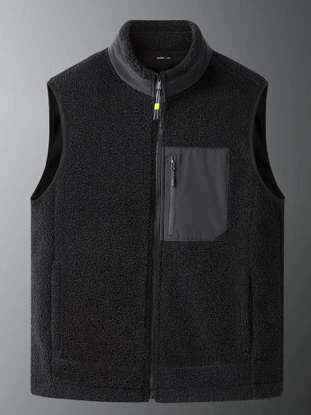 Men's Plus Size Zip Up Vest with Pockets