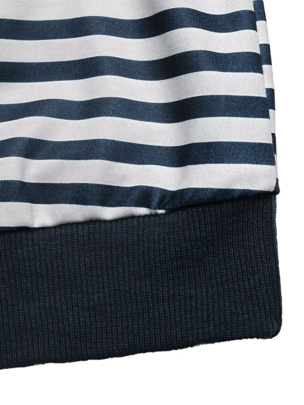 Striped Off-Shoulder Ribbon Accent Sweatshirt, image 9