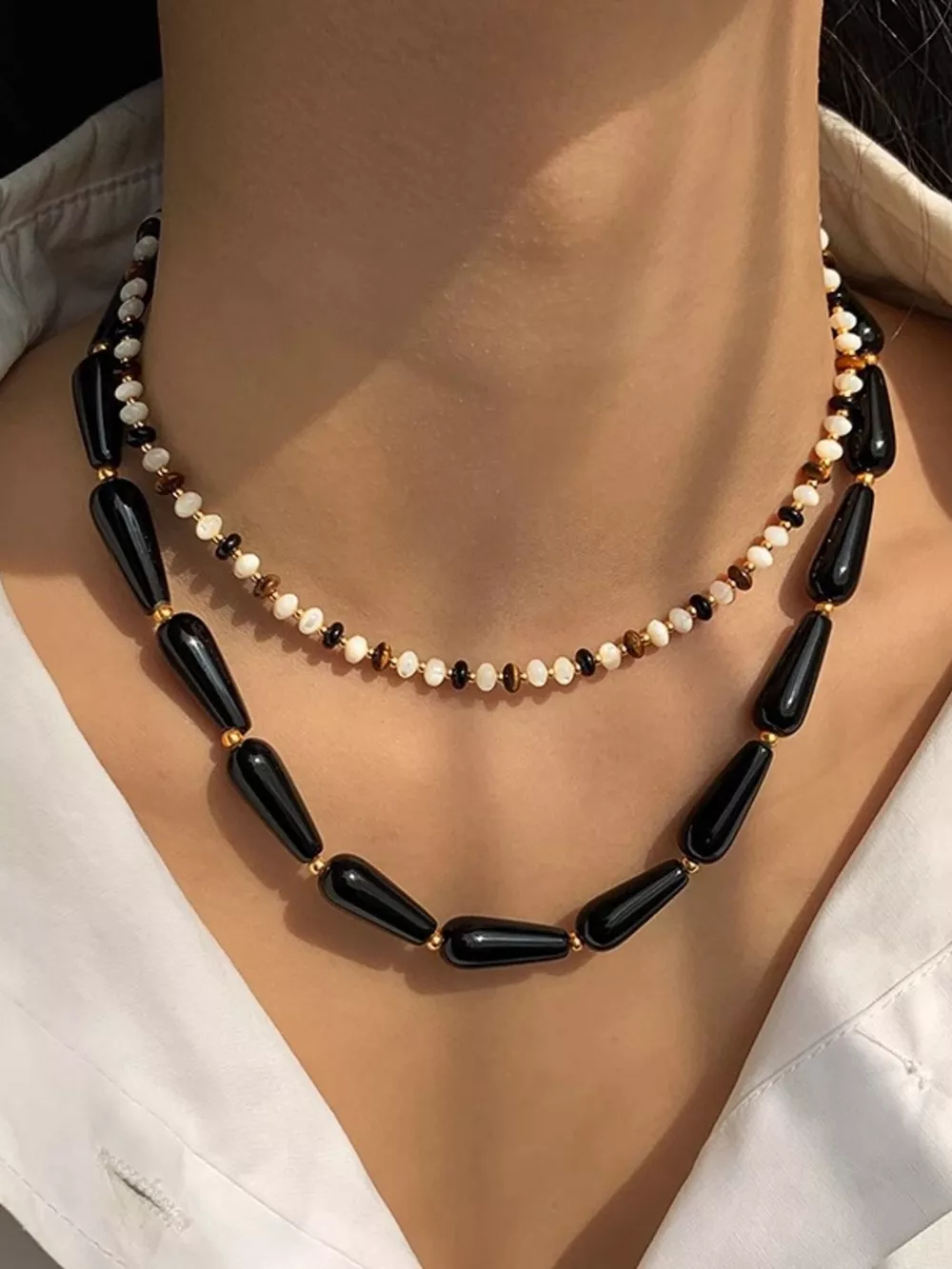 Alloy Teardrop Adjustable Necklace, image 2