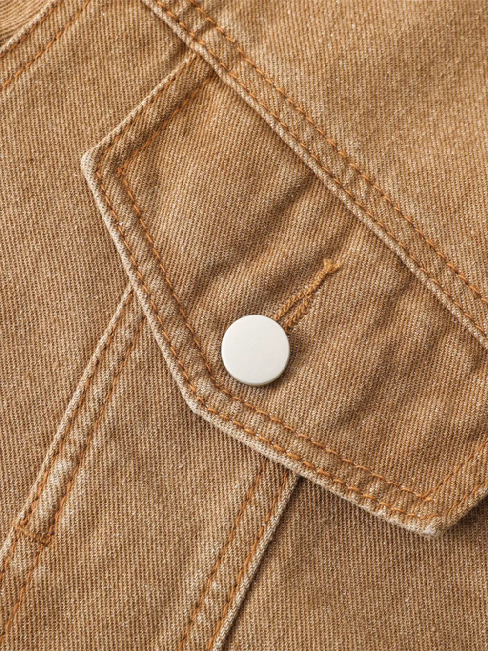 Button Up Long Sleeve Denim Jacket, image 4