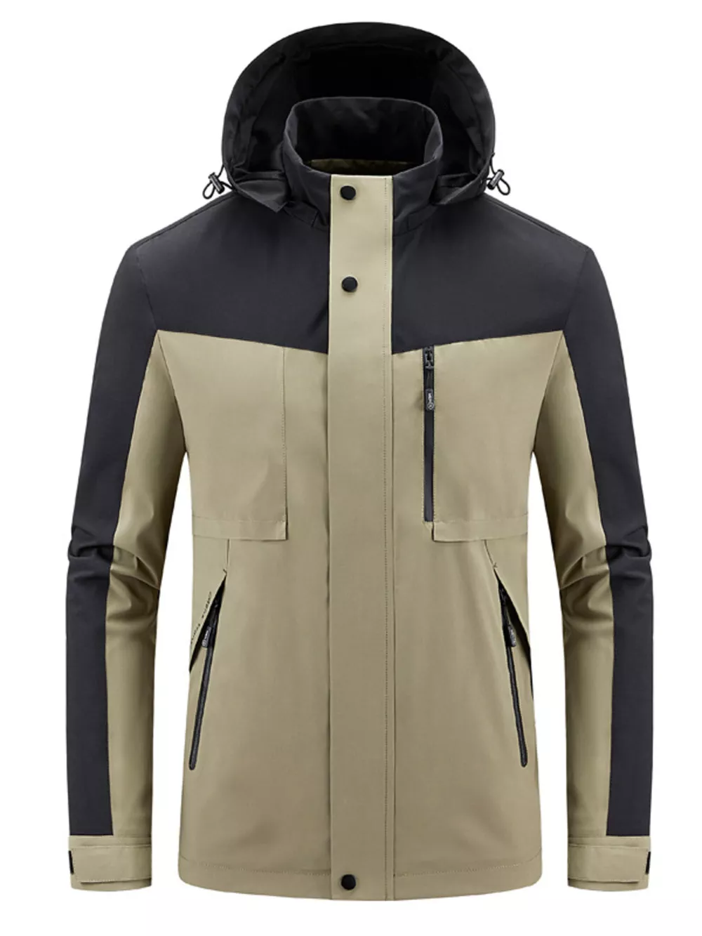 Men's Plus Size Two-Tone Hooded Outdoor Jacket, image 7