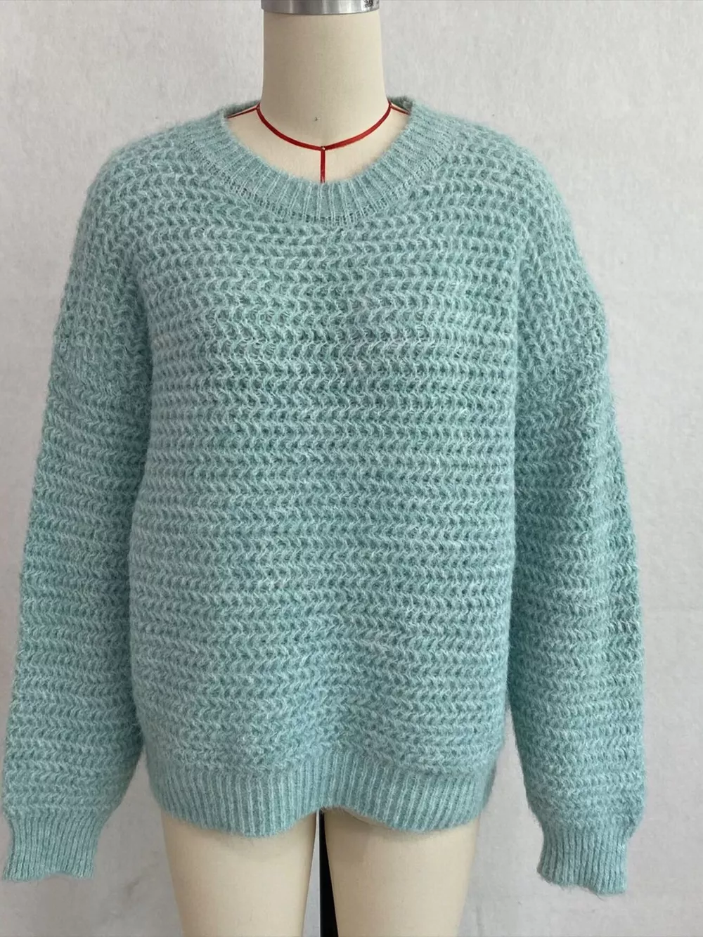 Round Neck Drop Shoulder Sweater, image 10