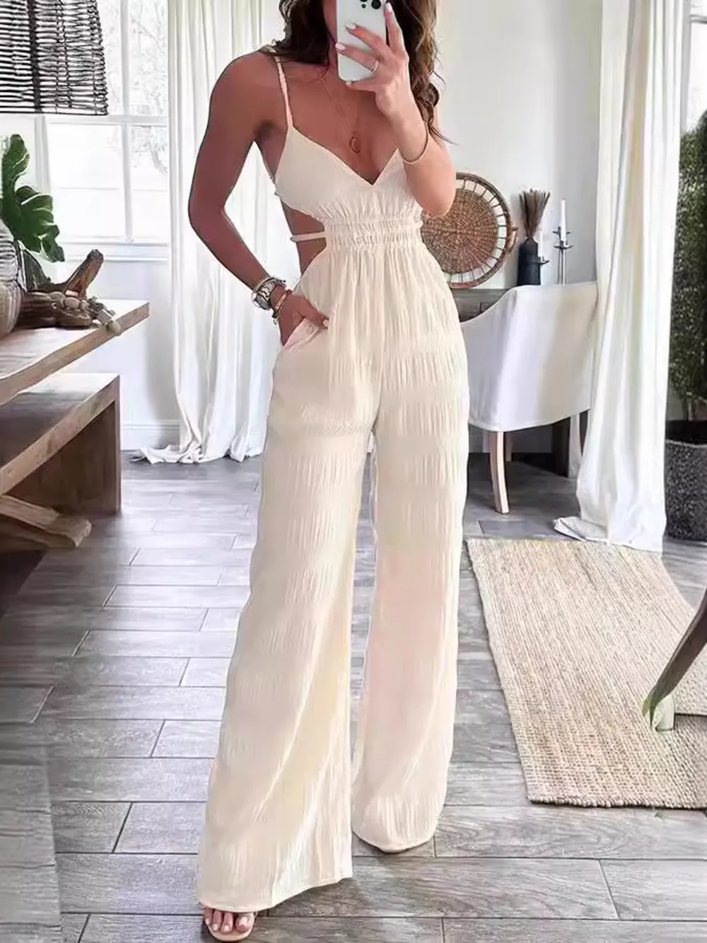 Cut-Out Wide Leg Jumpsuit, image 4